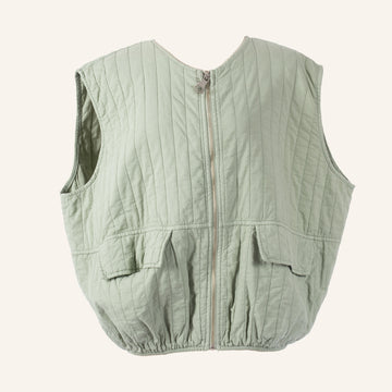 VESTE GILET - LIGHT GREEN - 11742