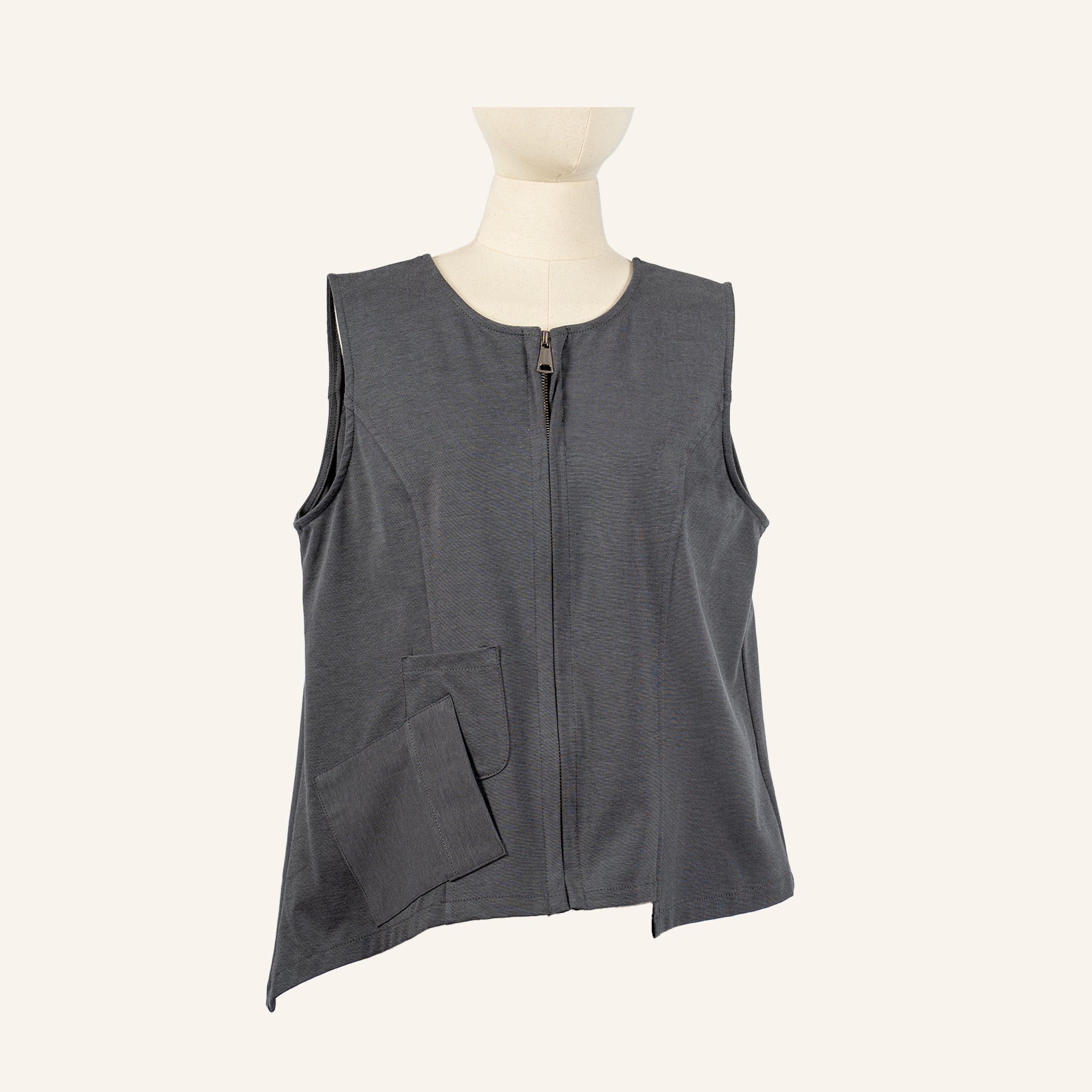 Gilet - Gray - 9046
