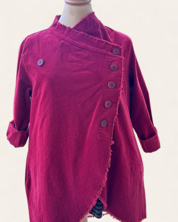 RED VELVET BLOUSE - 223712