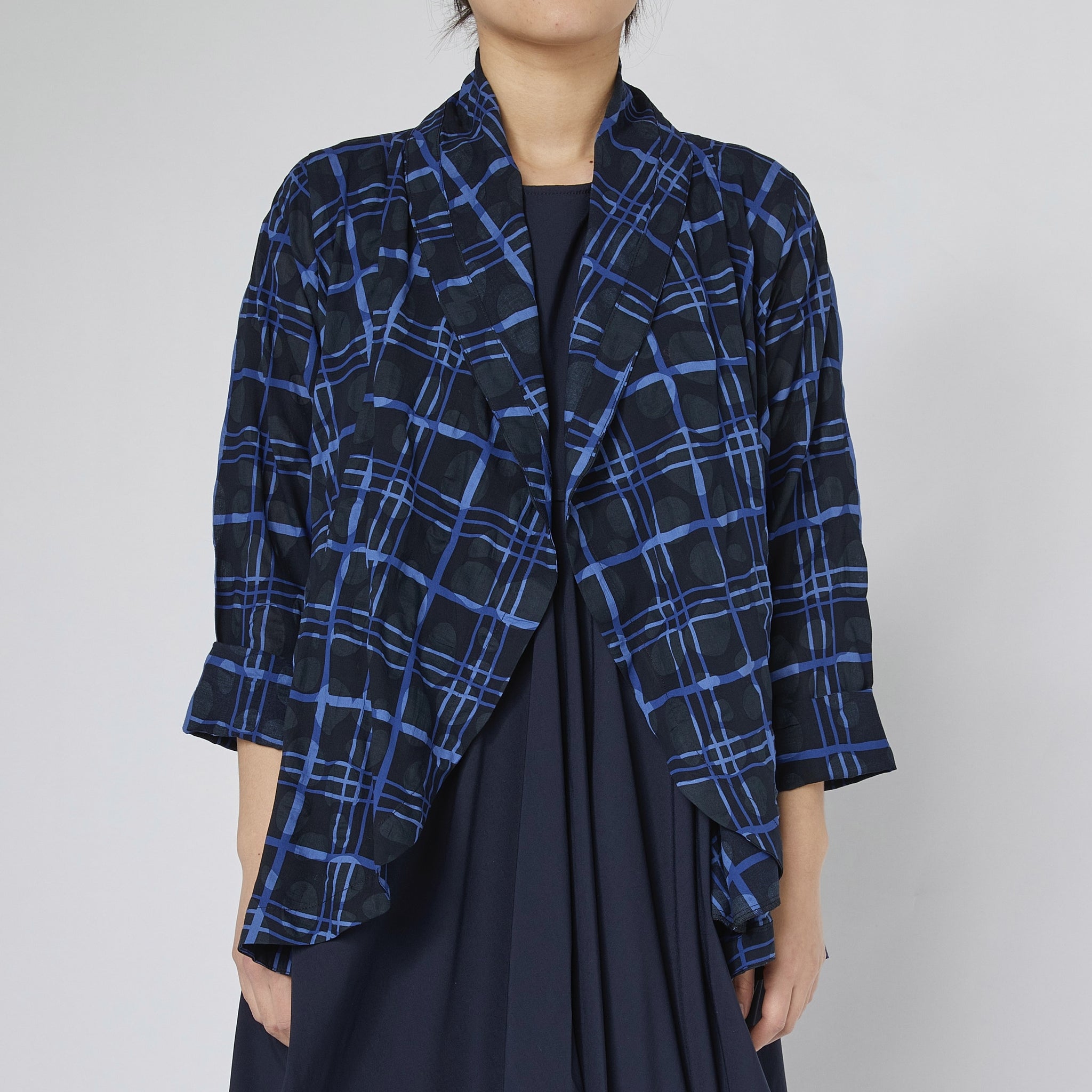 WOMAN JACKET - BLUE AND BLACK - 240882