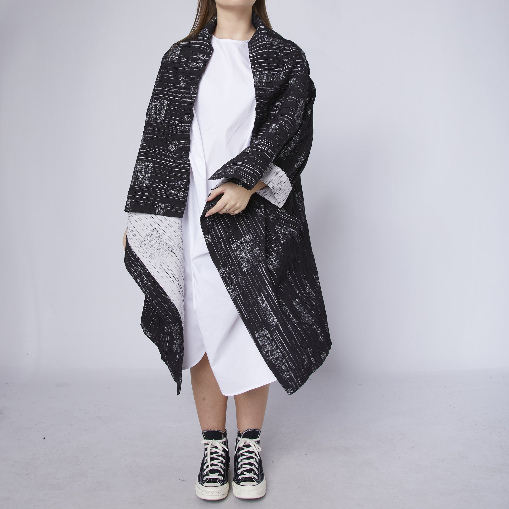 WOMAN JACKET - BLACK AND WHITE - 240972