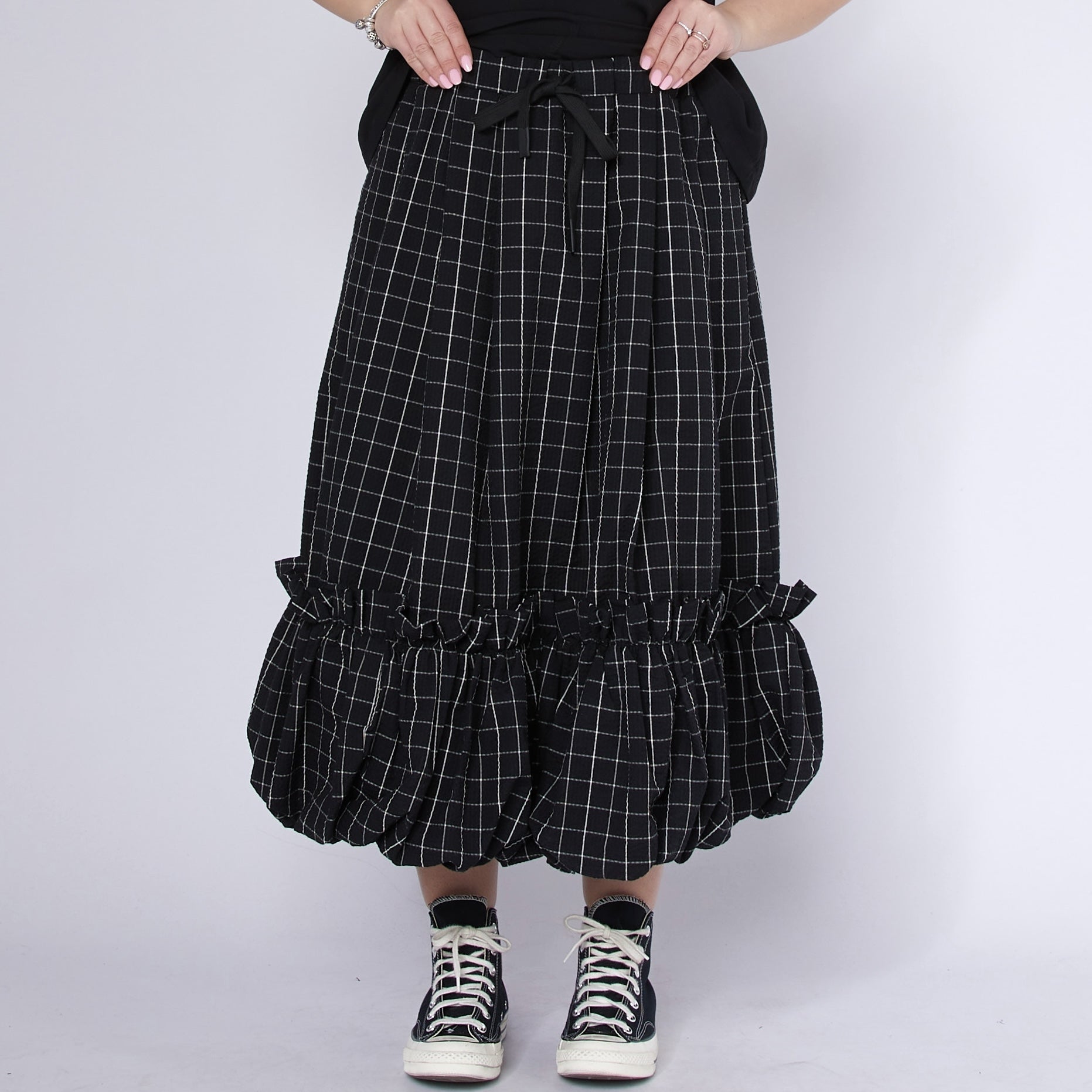 WOMAN SKIRT - BLACK & WHITE - 241120