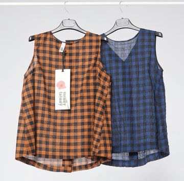 WOMAN GILET - BLUE & BLACK - 250097