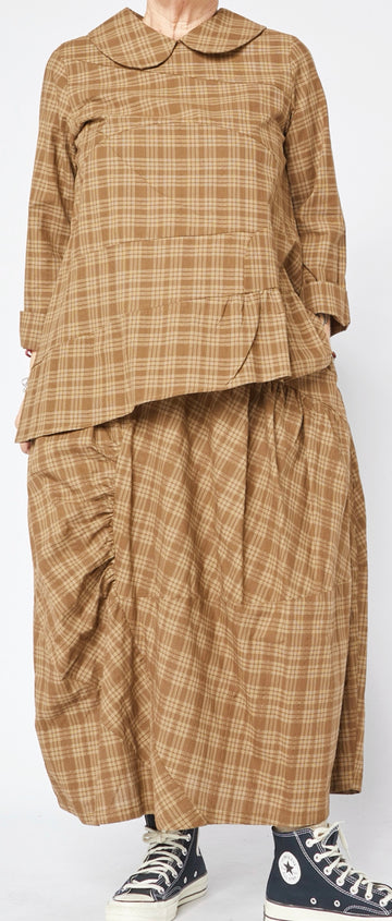 WOMAN SKIRT - BROWN - 250340