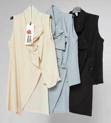 WOMAN GILET - CREAM - 250326