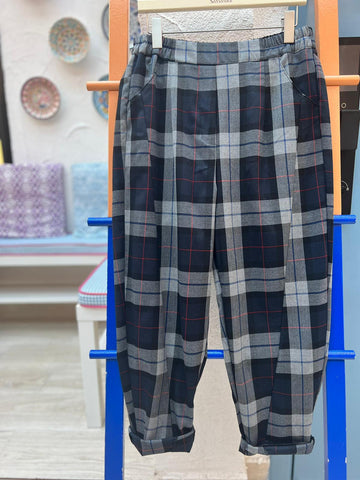 PANTALONE - GRAY & NAVY BLUE - 6519