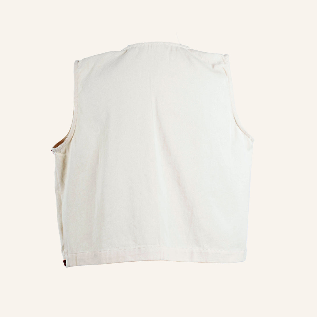 VESTE GILET - CREAM & MAROON - 4862505