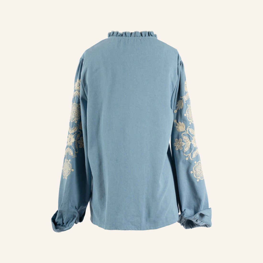 CHEMISE/TUNIQUE - LIGHT BLUE & CREAM - WH3347