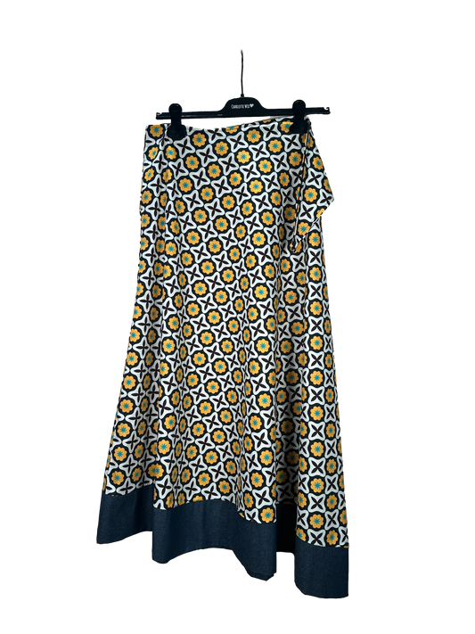 Pareo Skirt Printed Popeline- Capri Yellow