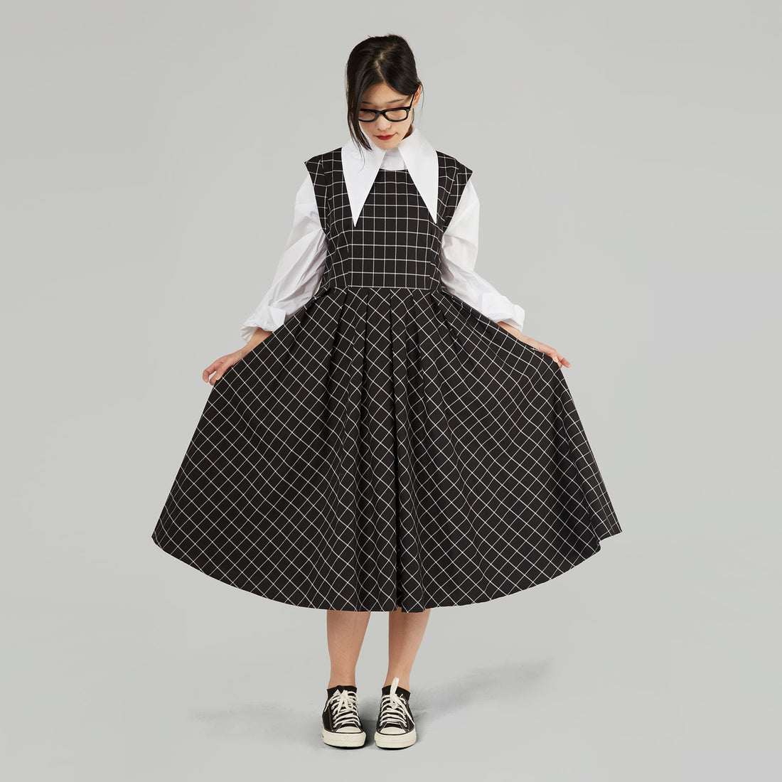 WOMEN DRESS CHECKERED - 123329