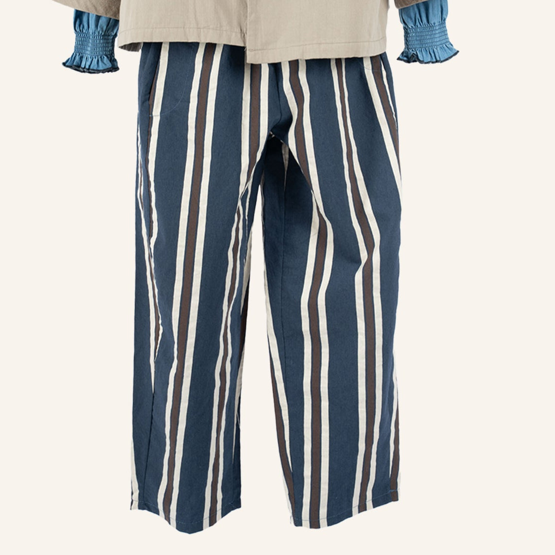 PANTALON - BLUE & BROWN - 21469IMP
