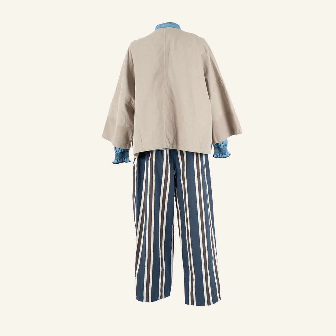 PANTALON - BLUE & BROWN - 21469IMP