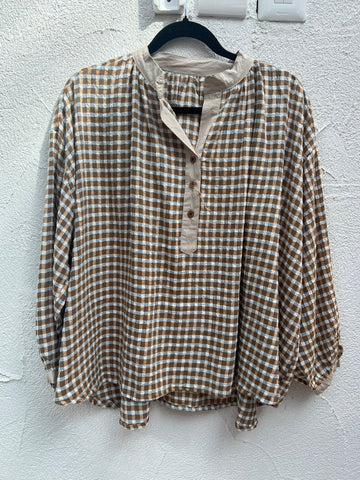 CHEMISE/TUNIQUE - GRAY, BROWN & WHITE - 1101041bag635