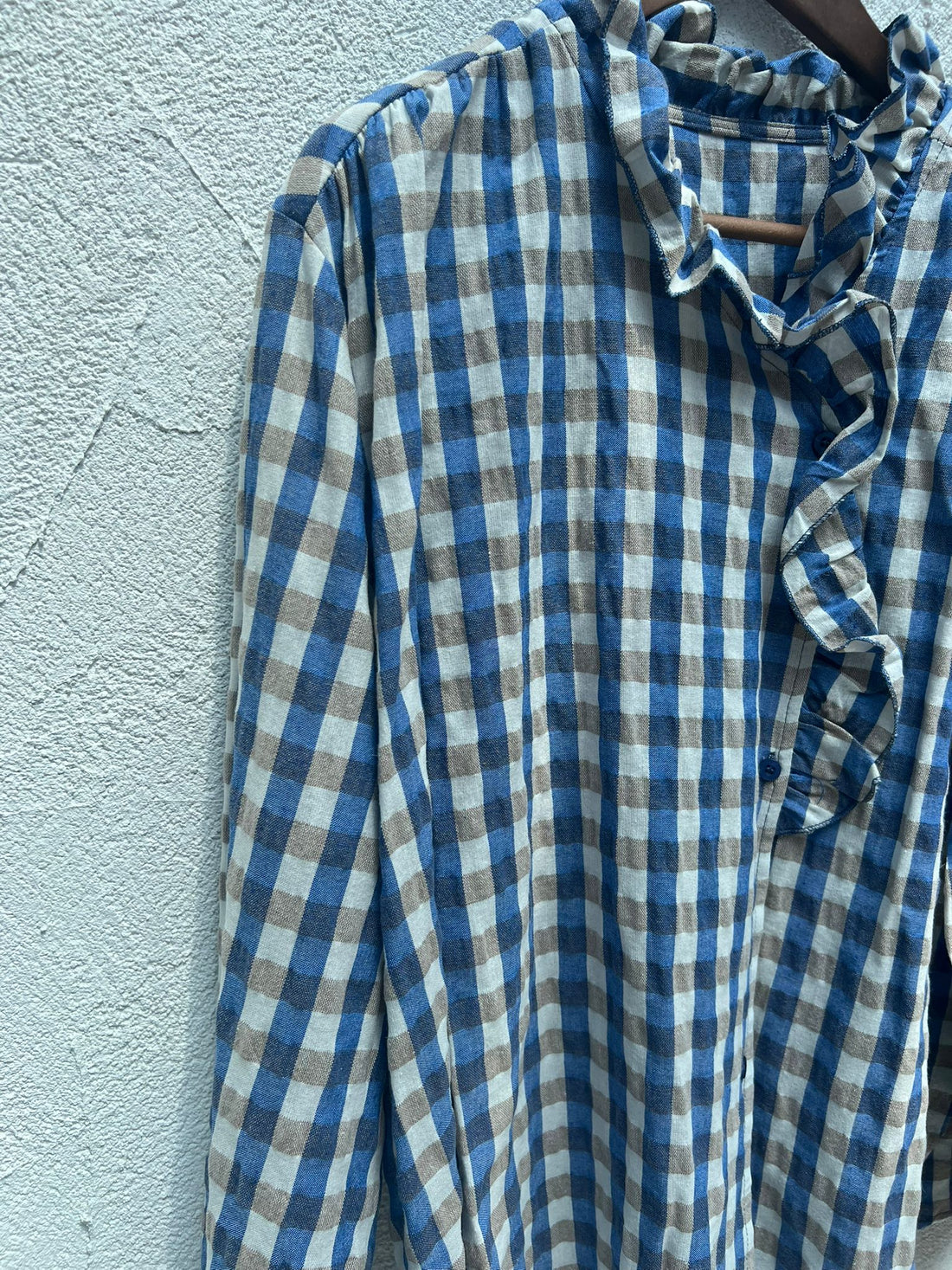 CHEMISE/TUNIQUE - BEIGE & BLUE - 1100931-30065