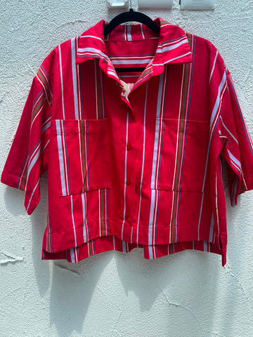 CHEMISE/TUNIQUE - RED & BROWN - 11011217