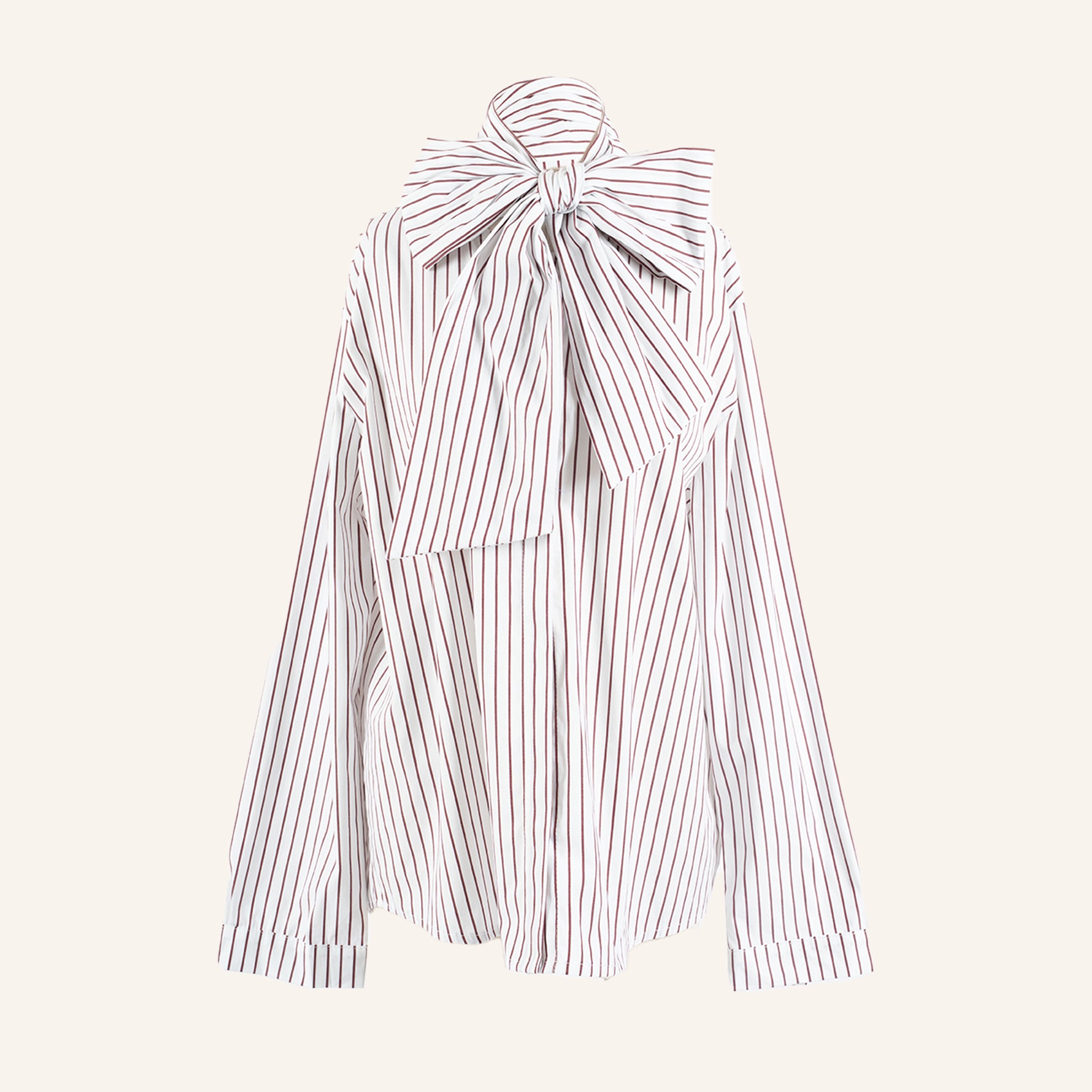 CHEMISE/TUNIQUE - BROWN & WHITE - 05925PNST