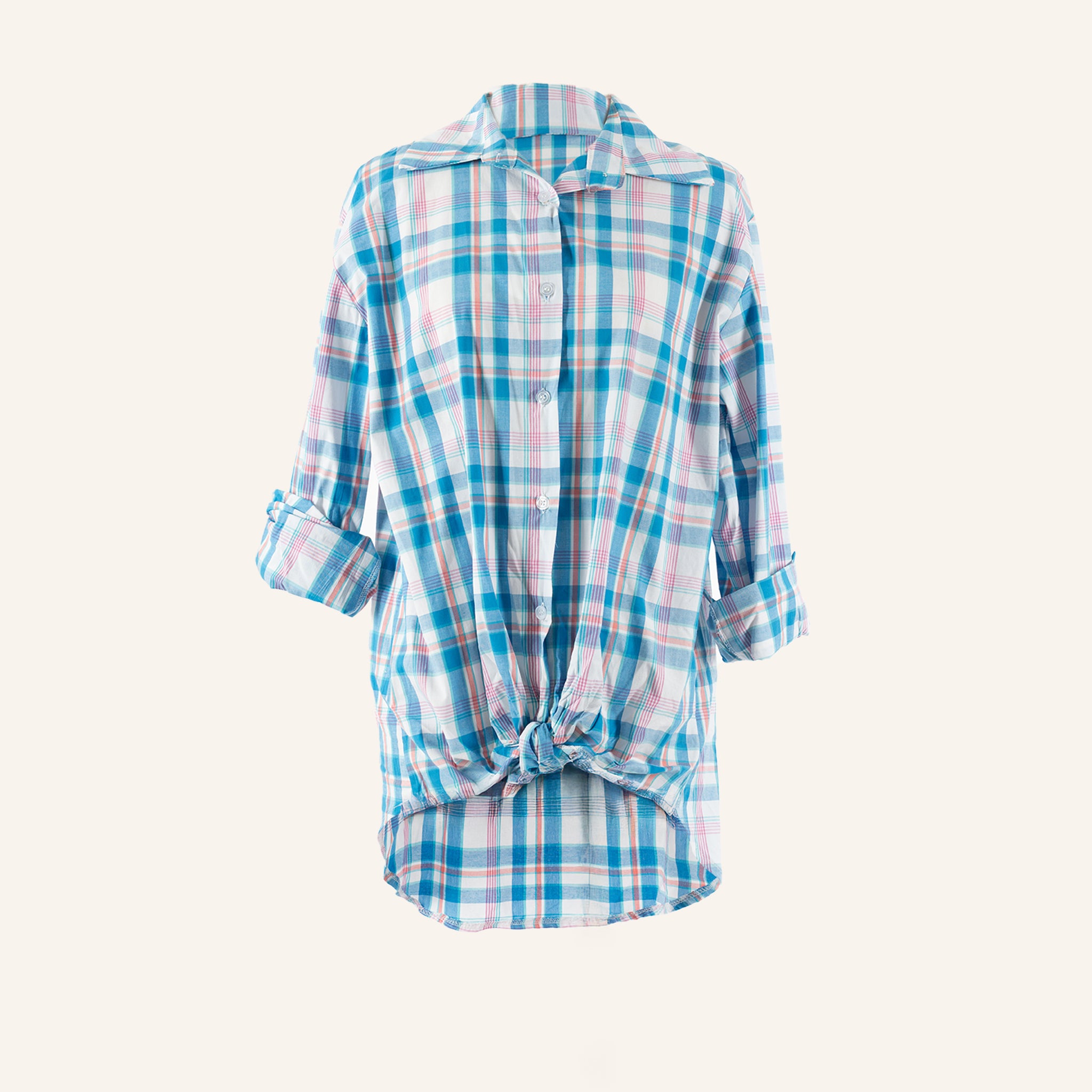 CHEMISE/TUNIQUE - BLUE & PINK - A35