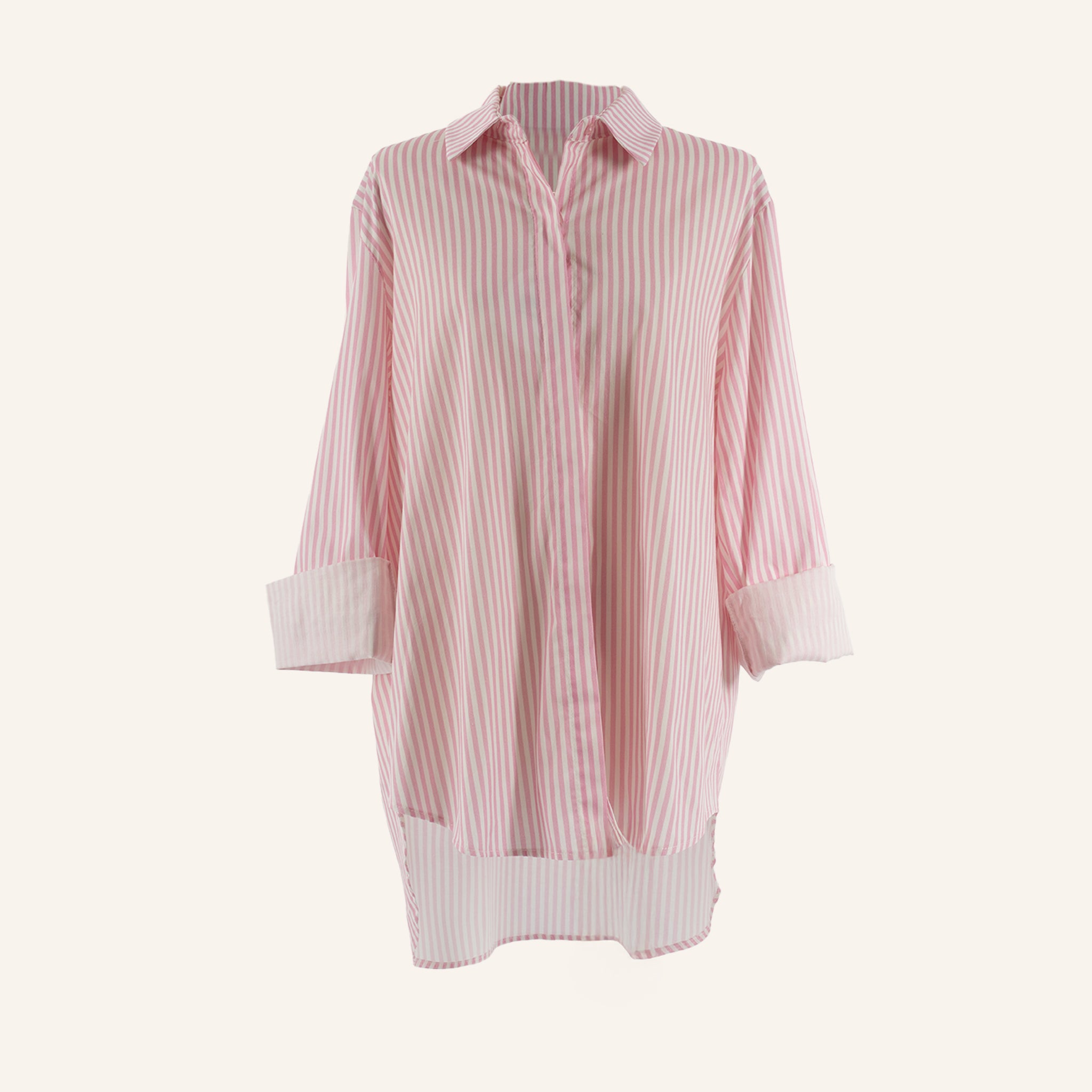 CHEMISE/TUNIQUE - WHITE & PINK - 50320P06