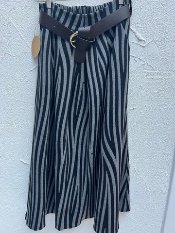 JUPESKIRT - 52123 - PMST - BLACK & GRAY