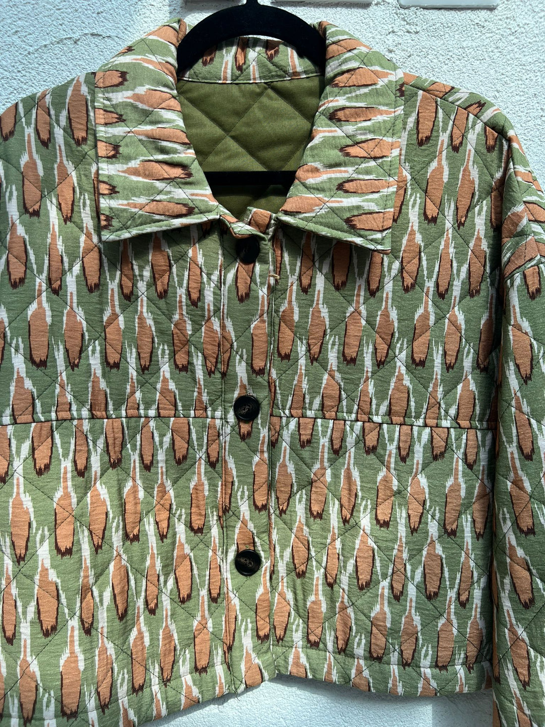 VESTE GILET - GREEN & BROWN - 1100939-GEMMA-ST