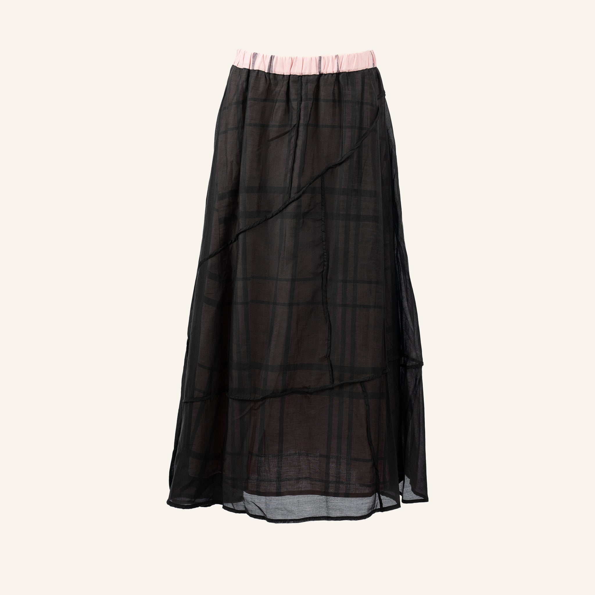 WOMAN SKIRT - PINK AND BLACK - 825001