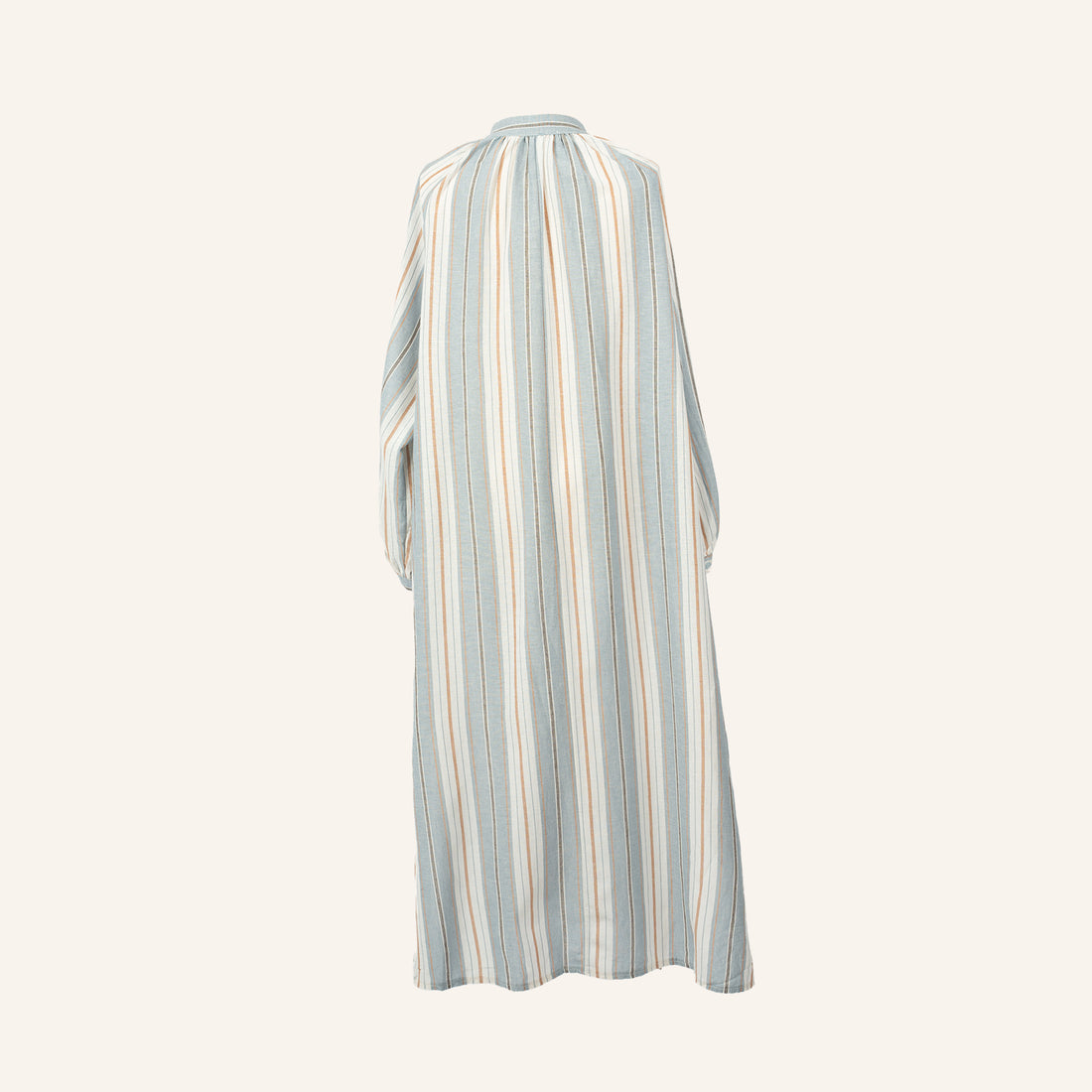 ROBE / DRESS - LIGHT BLUE & BROWN - 3836COT