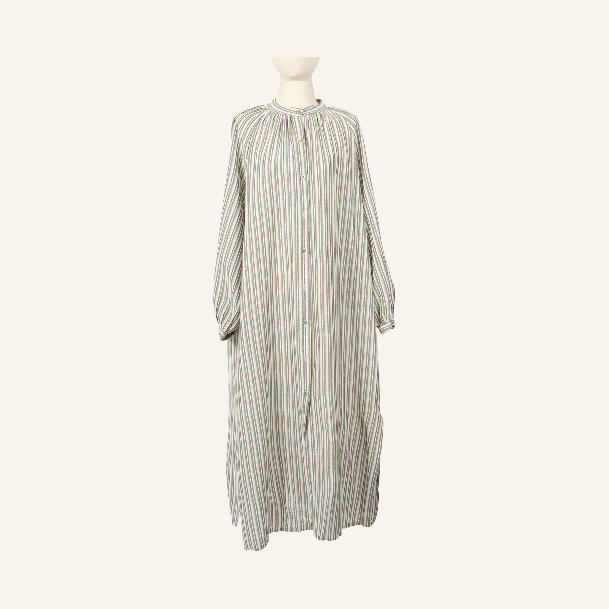 ROBE / DRESS - PURPLE & GREEN - 3836COT