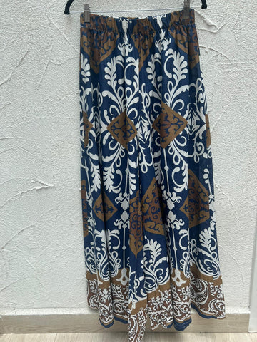 WOMEN'S PANTS - NAVY BLUE & WHITE - A6669-M11