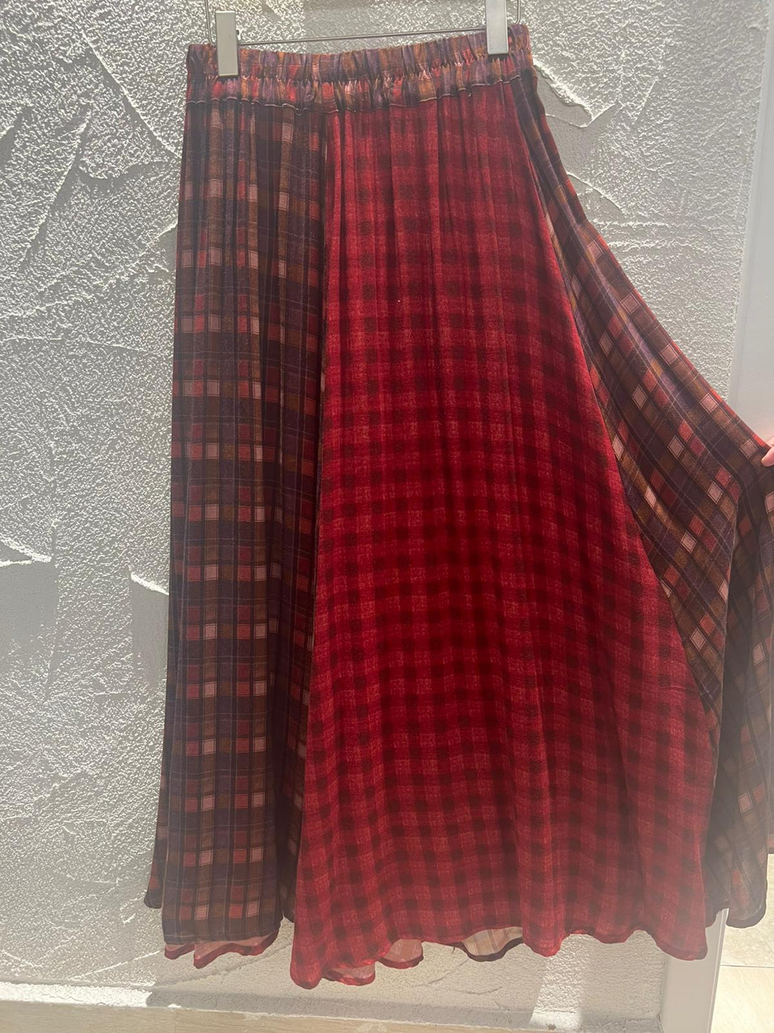 JUPE/SKIRT - RED & BROWN - 2024152