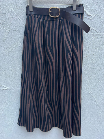 JUPESKIRT - 52123 - PMST - BLACK & BROWN