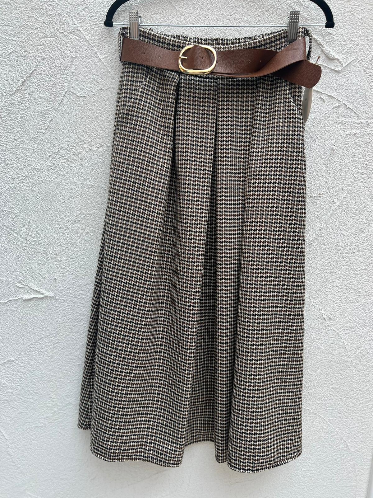 JUPE/SKIRT - BROWN & BLACK - 52123PO6
