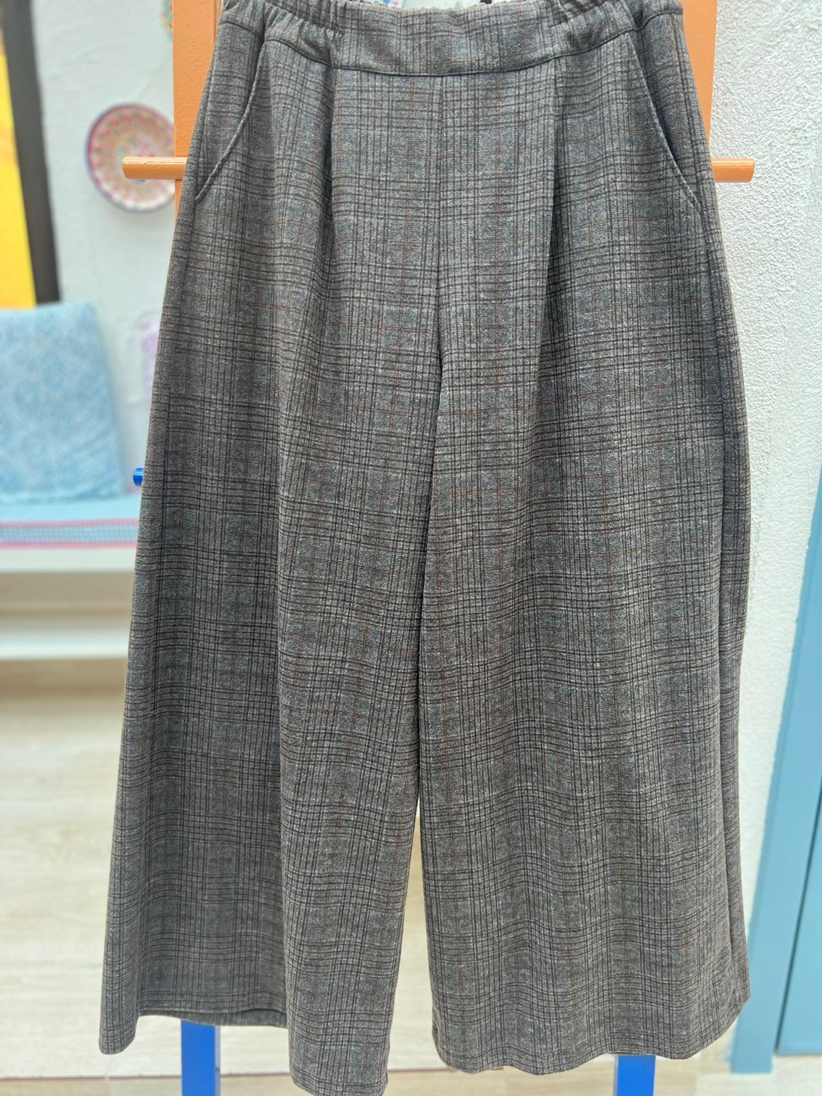 PANTALONE - BROWN & GRAY - 6449