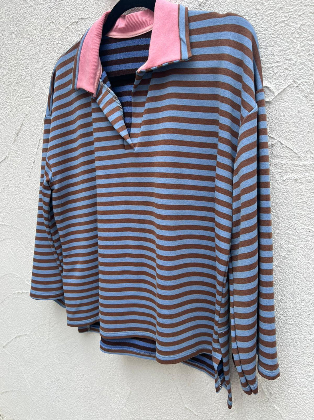 TEE.SHIRT - BLUE & BROWN - 83002