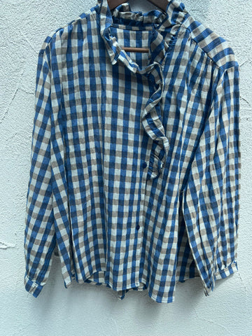 CHEMISE/TUNIQUE - BEIGE & BLUE - 1100931-30065