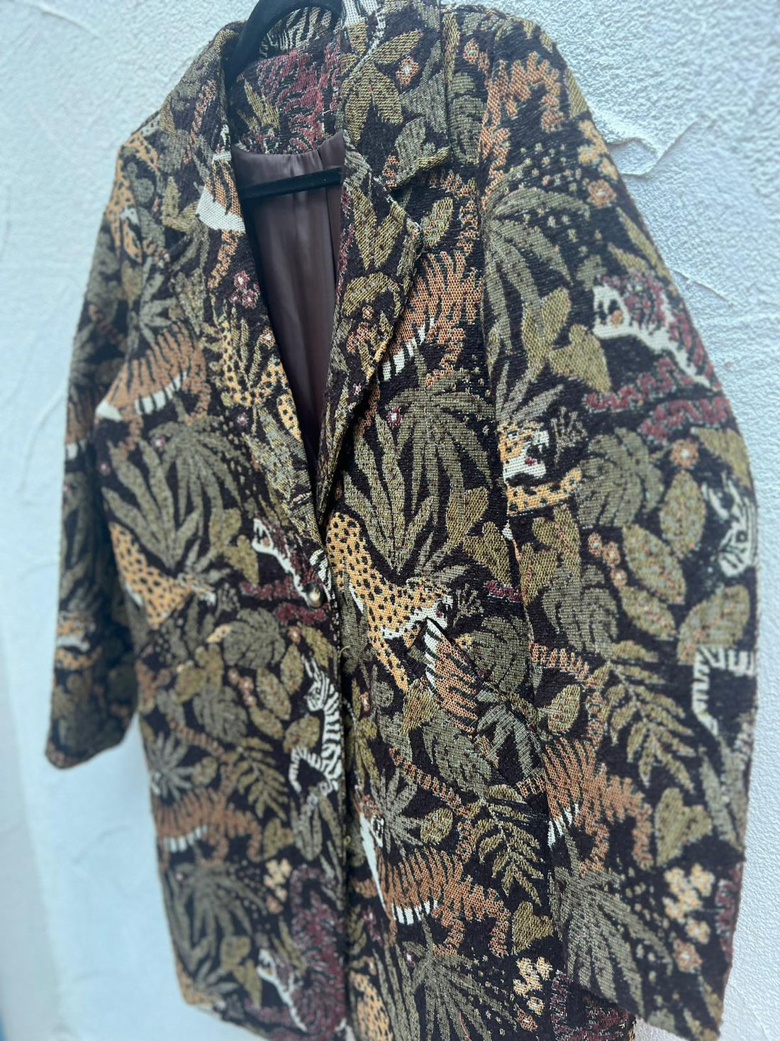 MANTEAU/PANCHO-COAT - OLIVE GREEN & BROWN - G807JQ5