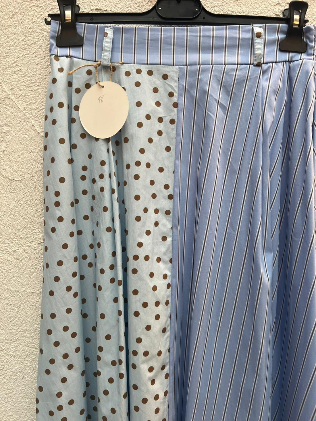 JUPE/SKIRT - BEIGE, SKY BLUE & BROWN - 13626pnst