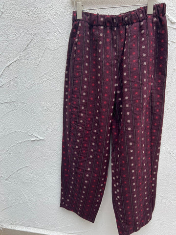 PANTALON JACQUARD - MAROON - 21469