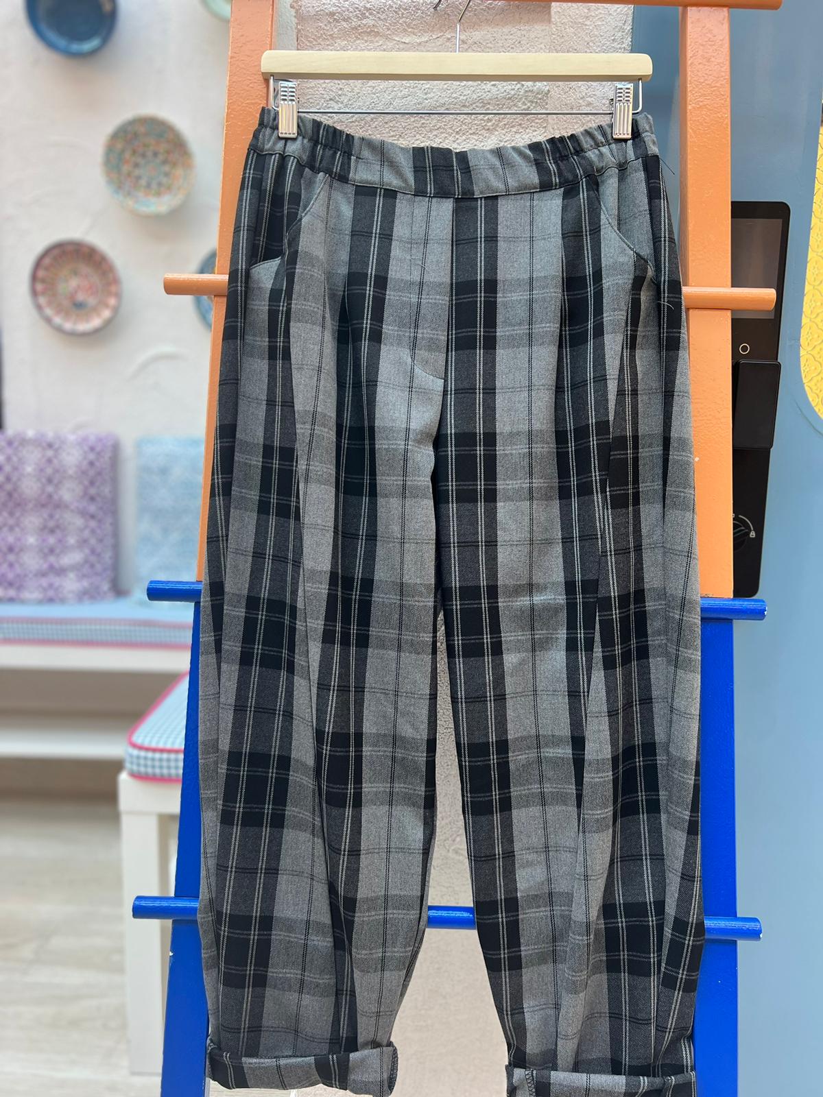 PANTALONE - BLACK & GRAY - 6519