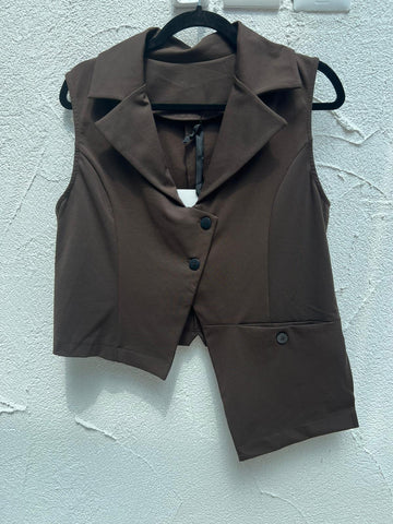 GILET DA DONNA - BROWN - 9318