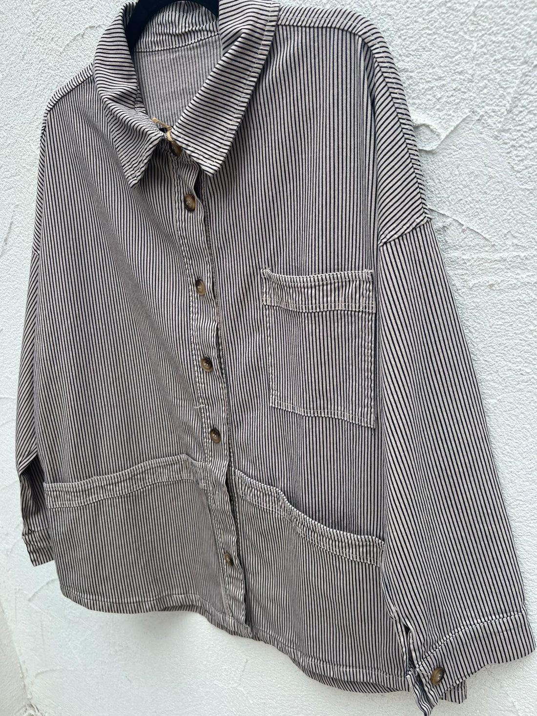 VESTE GILET - LIGHT GRAY & BLACK - 40103
