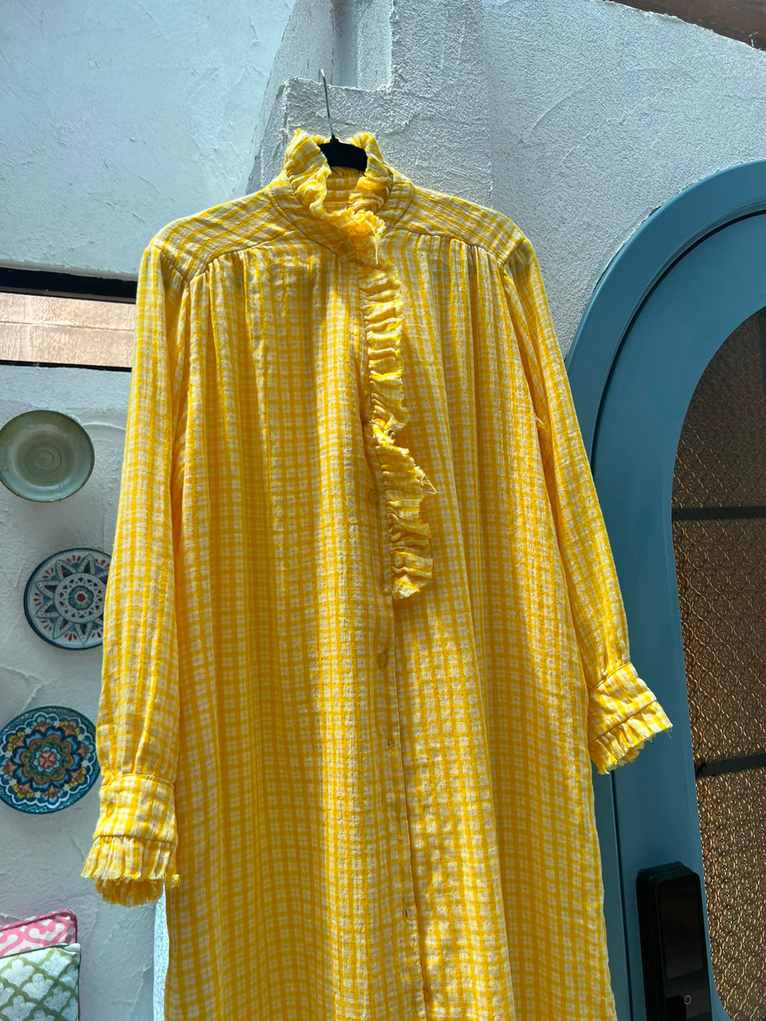 ROBE/DRESS - YELLOW & WHITE - 83194