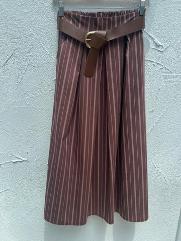 JUPE/SKIRT - BROWN, RED & WHITE - 52123PNST
