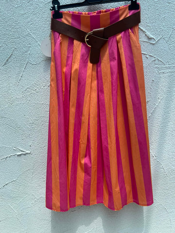 JUPE/SKIRT - ORANGE & PINK - 52123IMP