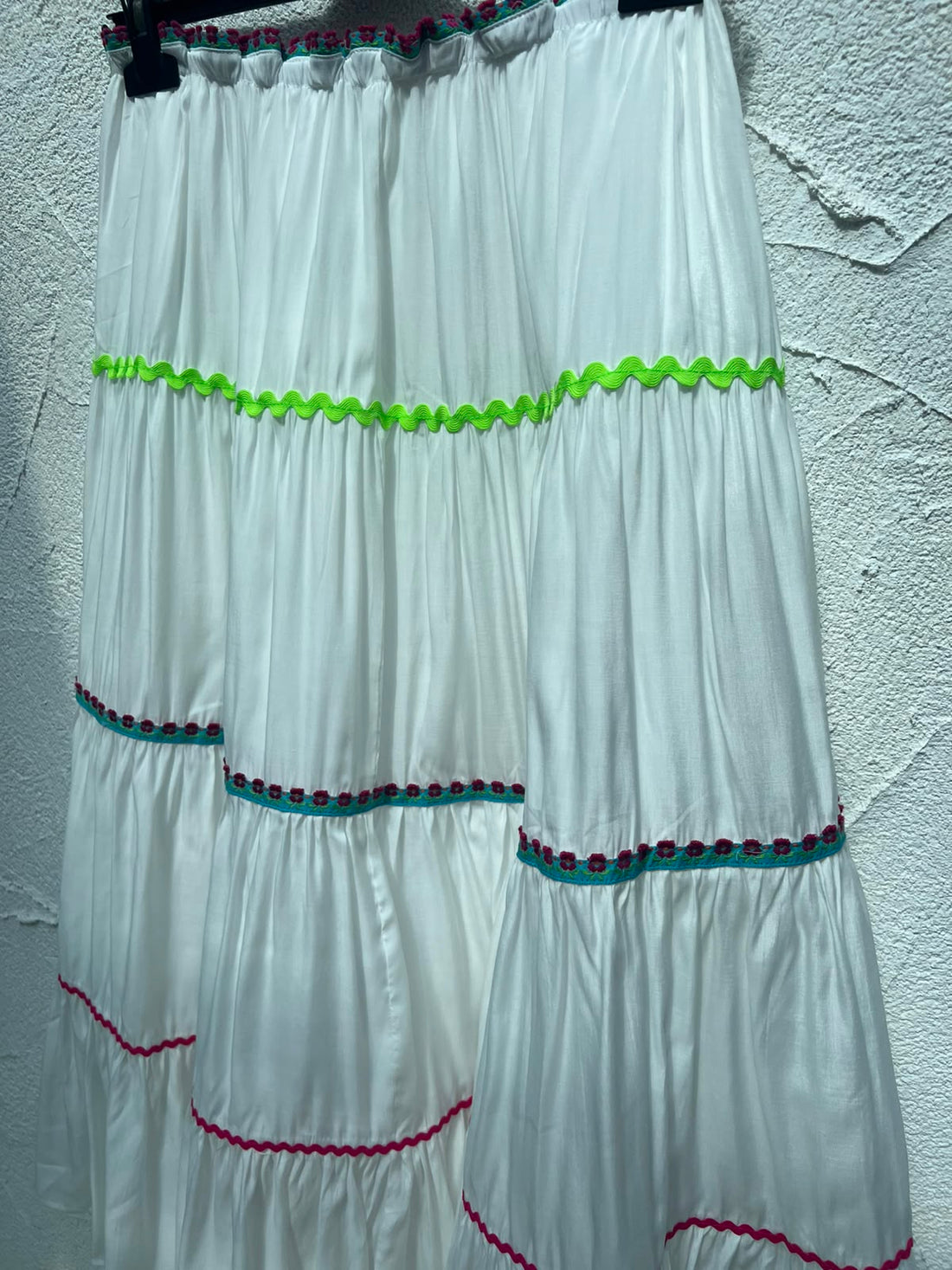 JUPE/SKIRT - WHITE & GREEN - ART-W5957