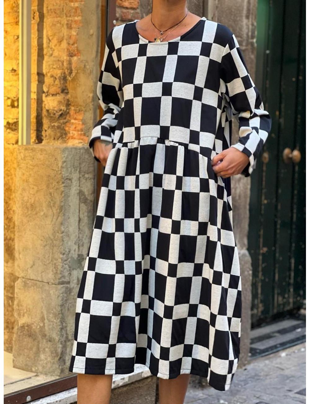 VESTIDO - BLACK WHITE - 56458