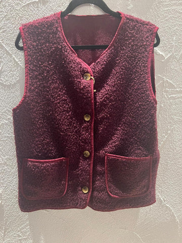 VESTE GILET - BURGUNDY - 95368