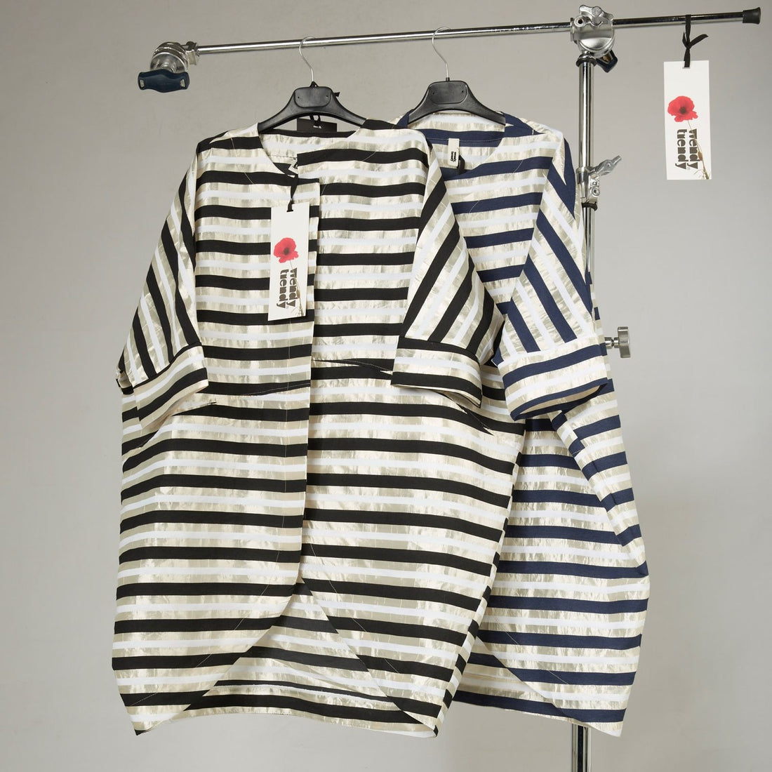 GOLD WITH WHITE AND BLUE STRIP CARDIGAN -124013