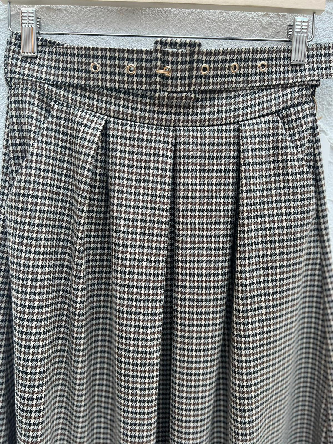 JUPE/SKIRT - BLACK & BROWN - 72125P06