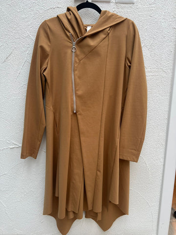 CAMEL- FLARED JACKET WITH ROUND EDGE - 123206