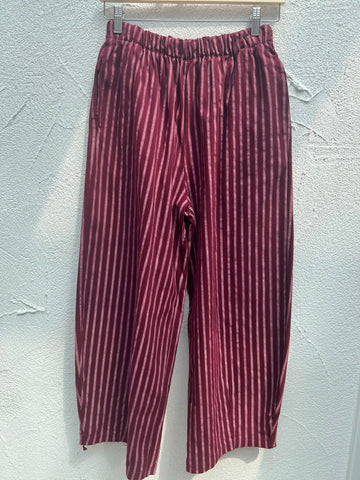 PANTALONE DONNA - MAROON & WHITE - 67625GAST